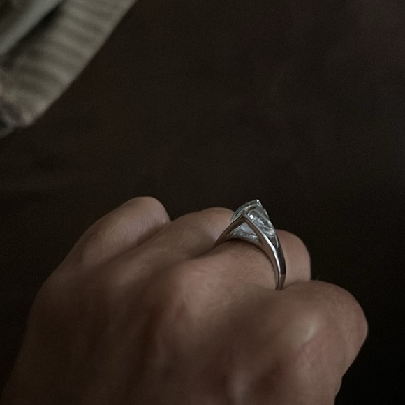 Laguna wave Ring Silver and Cubic Zirconia size 6 - Picture 9 of 11